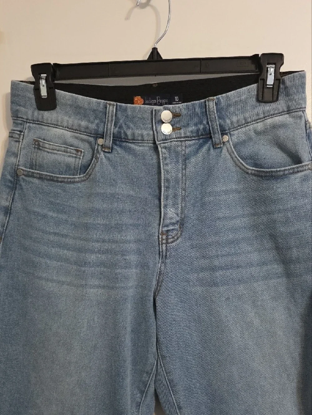 Indigo Poppy Light Wash Barrell Jeans Sz 10 - Picture 4 of 8